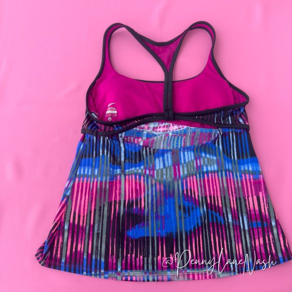 Nike Electrify Racerback Tankini Top Sport Fuchsia - Picture 8 of 9